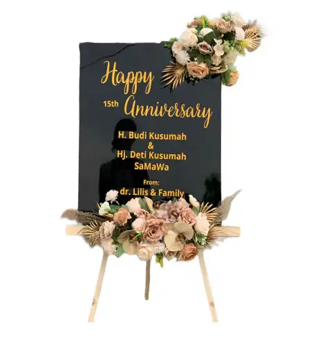 Papan Bunga Akrilik Tiga Dihaji