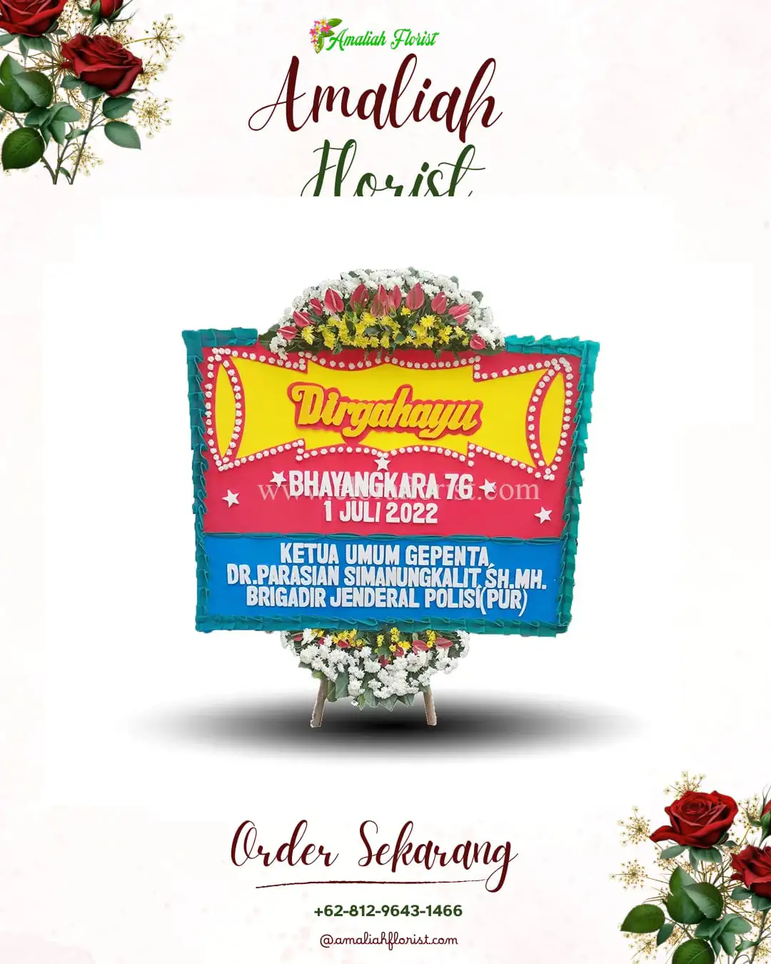 Papan Bunga HUT Ulang Tahun Tiga Dihaji